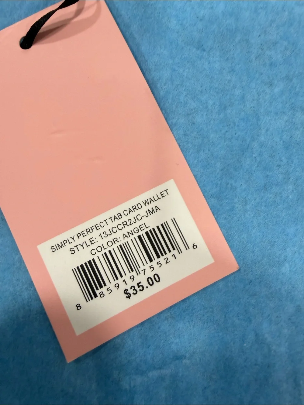 Juicy Couture Cream Patent Heart Charm Wallet